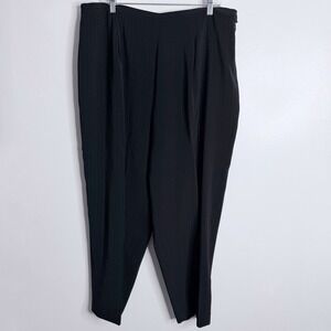 Kasper Women's Black Dress Pants‎ 18W Pinstripe Career Workwear Lined Side Zip